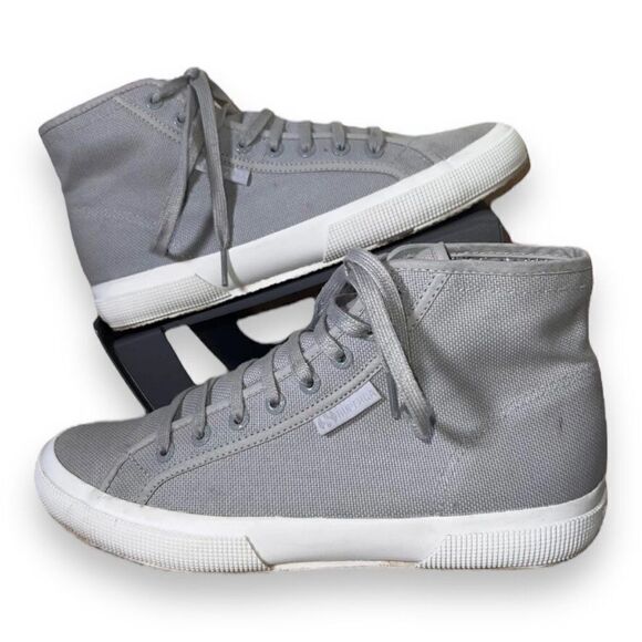 Superga Coto 2795 Cotton Canvas High Tops Grey Women's 9.5 - Picture 1 of 11